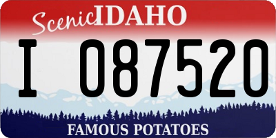 ID license plate I087520