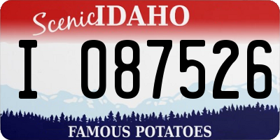 ID license plate I087526
