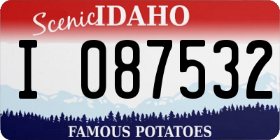 ID license plate I087532