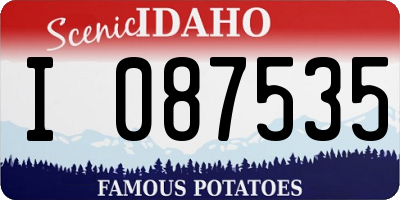 ID license plate I087535