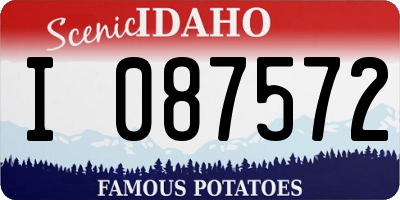 ID license plate I087572