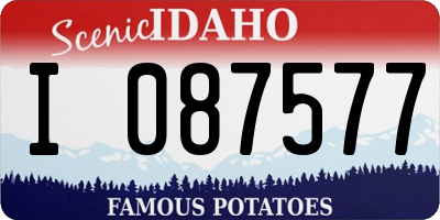 ID license plate I087577