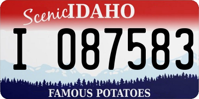 ID license plate I087583