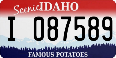 ID license plate I087589