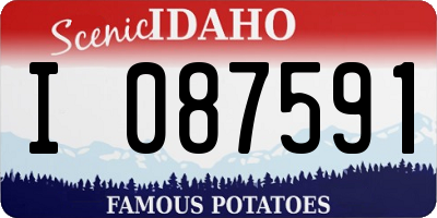 ID license plate I087591