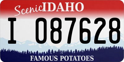 ID license plate I087628