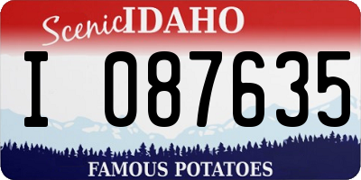 ID license plate I087635