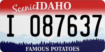ID license plate I087637