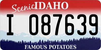 ID license plate I087639
