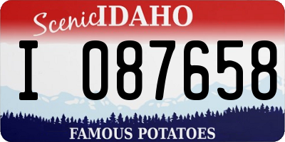 ID license plate I087658