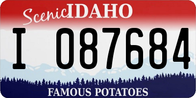 ID license plate I087684