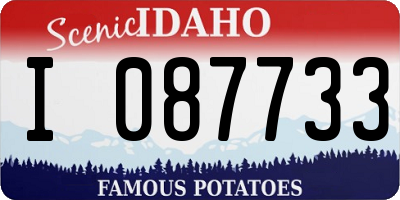 ID license plate I087733