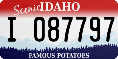 ID license plate I087797