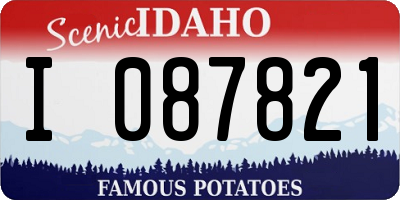 ID license plate I087821