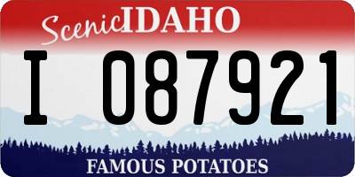 ID license plate I087921
