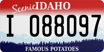 ID license plate I088097