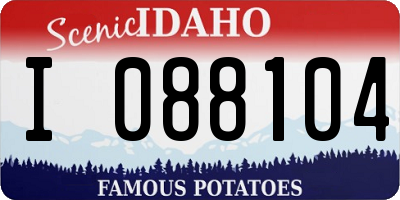 ID license plate I088104