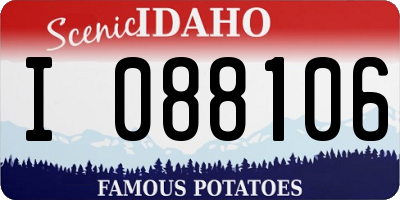ID license plate I088106