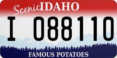 ID license plate I088110