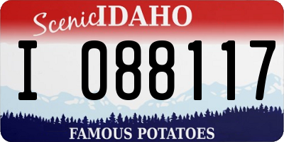 ID license plate I088117