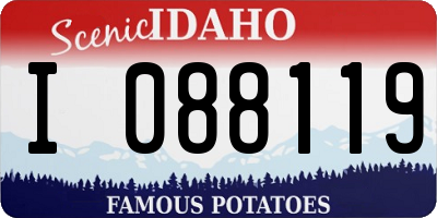 ID license plate I088119