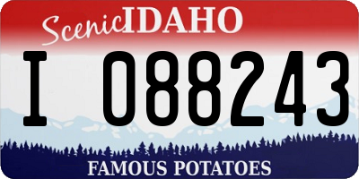 ID license plate I088243