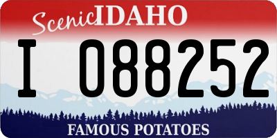 ID license plate I088252