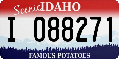 ID license plate I088271