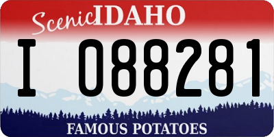 ID license plate I088281