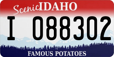 ID license plate I088302