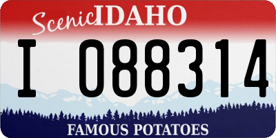 ID license plate I088314