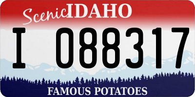 ID license plate I088317