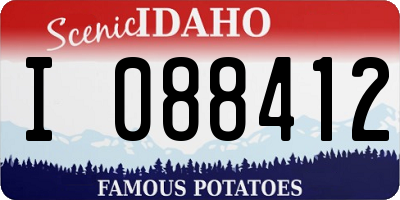 ID license plate I088412