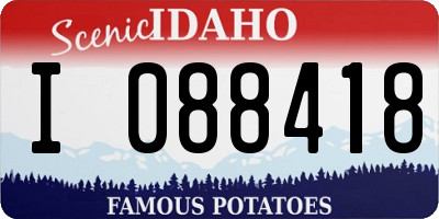 ID license plate I088418