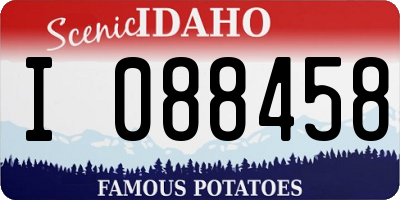 ID license plate I088458