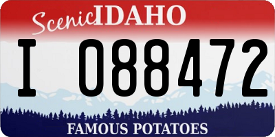 ID license plate I088472