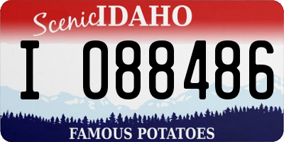 ID license plate I088486