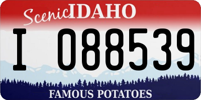 ID license plate I088539