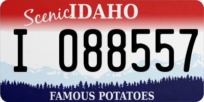 ID license plate I088557