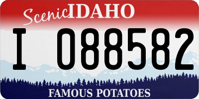 ID license plate I088582