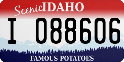 ID license plate I088606