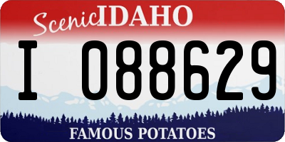 ID license plate I088629