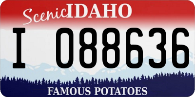ID license plate I088636