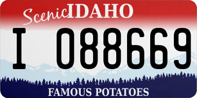 ID license plate I088669