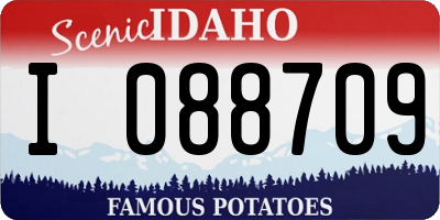 ID license plate I088709