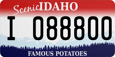 ID license plate I088800