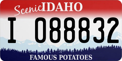 ID license plate I088832