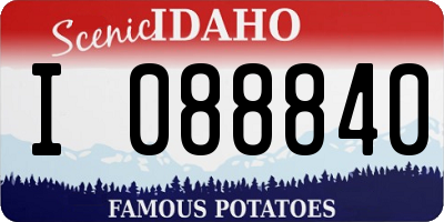 ID license plate I088840