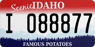 ID license plate I088877