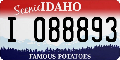 ID license plate I088893